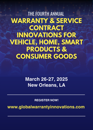 Warranty & Service Contract Innovations for Vehicle, Home, Smart Products & Consumer Goods